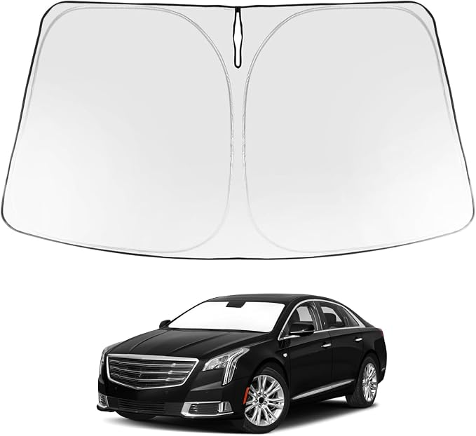 Proadsy 2026 Upgrade Windshield Sun Shade Custom Fit 2013-2019 XTS Foldable Front Sunshade Protector Sun Visor Blocks UV Rays Keep Car Cooler