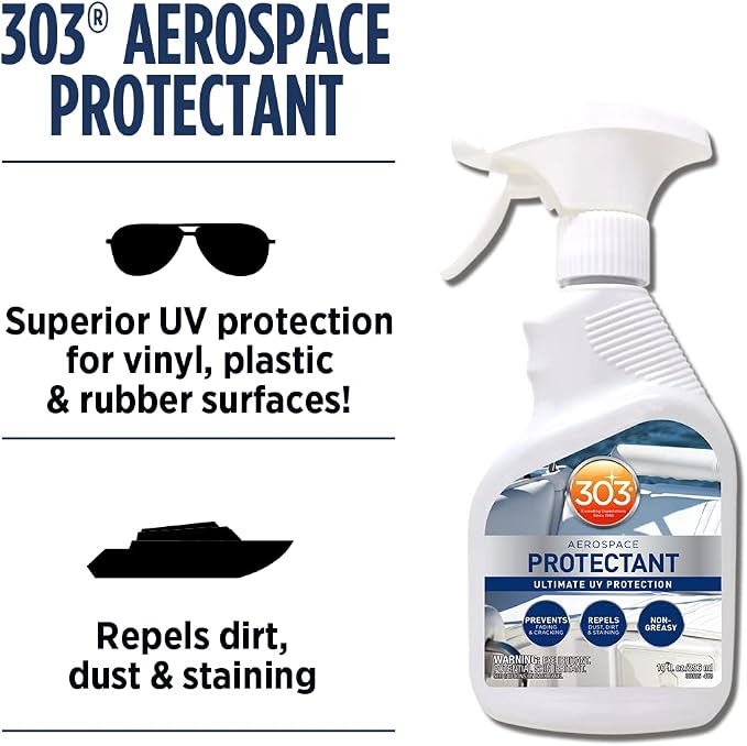 303 Marine Aerospace Protectant – UV Protection – Repels Dust, Dirt, & Staining – Smooth Matte Finish – Restores Like-New Appearance – 10 Fl. Oz. (30305-12PK)