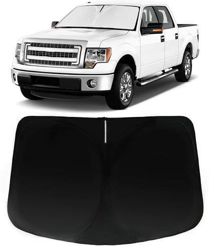 Windshield Sun Shade for Ford F-150 2015-2020, Car Front Window Sunshade with 240T Sun Visor Protector Blocks UV Rays Heat Sun Shield Accessories (Ford F150)