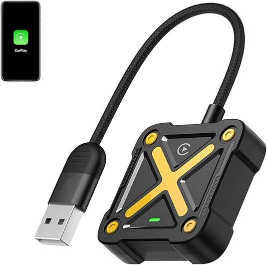 Wireless CarPlay Adapter for Apple iPhone - Bluetooth 5.3 Plug & Play, No Latency, Auto Reconnect, Compatible with 2016+ Factory Wired CarPlay Cars & iOS10+