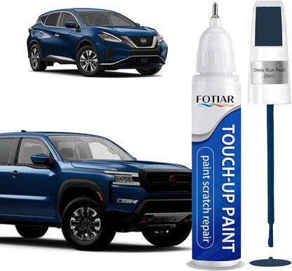 Deep Blue Pearl(RAY) Touch up Paint for Nissan-Exact Match Scratch Repair Kit 2-In-1 Premium Car Paint Pen for Chips & Nicks