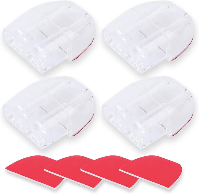 4 Pcs Car Deer Whistle, Save A Deer Whistles Deer Warning Devices Units for RVs Vehicles Motorcycles, Dual Construction Automotive Safety Kits Gifts with Extra Tapes - Transparent