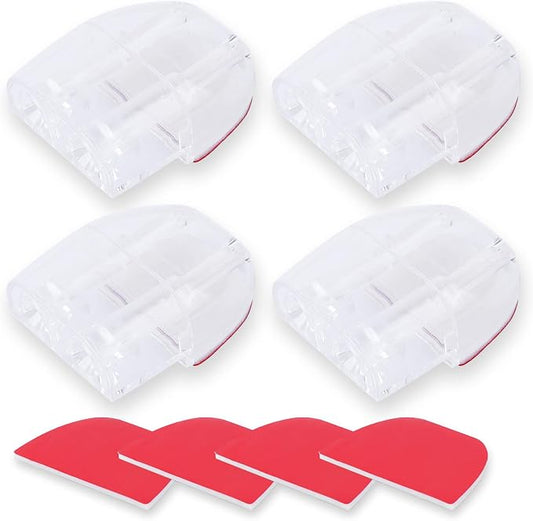 4 Pcs Car Deer Whistle, Save A Deer Whistles Deer Warning Devices Units for RVs Vehicles Motorcycles, Dual Construction Automotive Safety Kits Gifts with Extra Tapes - Transparent