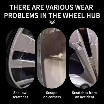 Car Wheel Scratch Repair Polish, 80g Alloy Wheel Vehicle Polishes Kit with Sponge, Removes Scratches & Restores High-Gloss Finish, Universal Hubcap & Rim Polish for Cars,Trucks,SUVs,RVs,Motorcycles
