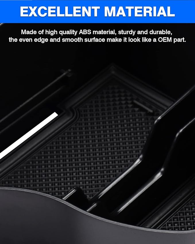 Autorder Center Console Organizer for 2023 2024 2025 2026 Kia NIRO Accessories Gear Shift Storage Box Gear Shifter Insert Tray with Black Mats