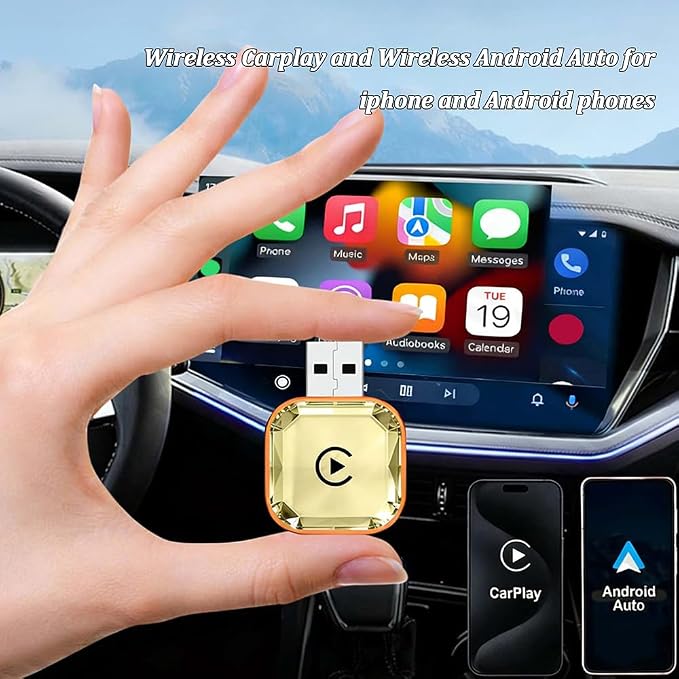 Wireless Carplay Adapter for Rox 01 2023 2024, Carplay Wireless Adapter Convert Wired CarPlay to Wireless Plug & Play Fast Stable Connection,A
