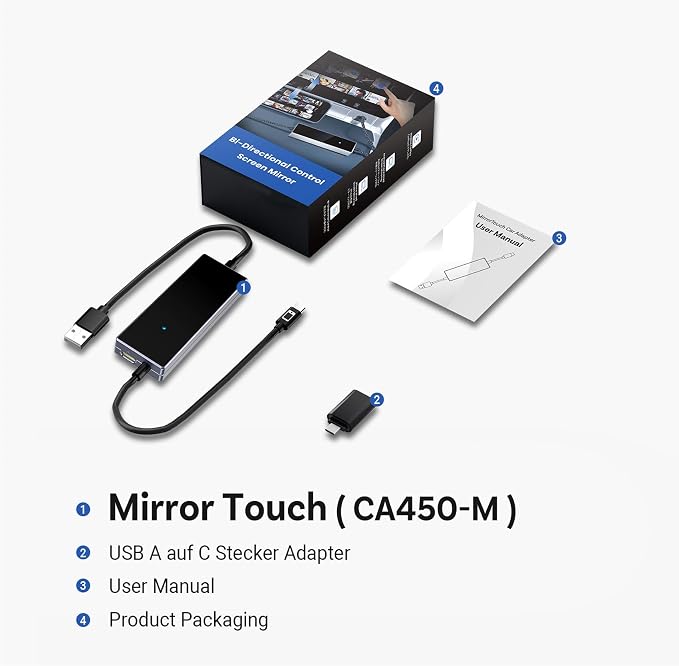 Wireless Carplay Adapter, 2 in 1 Android Mirroring Wireless Adapter 2025 Carplay with Screen Mirroring Function Support APP, Mini Car Play Box for CarPlay Android Mirroring Cars
