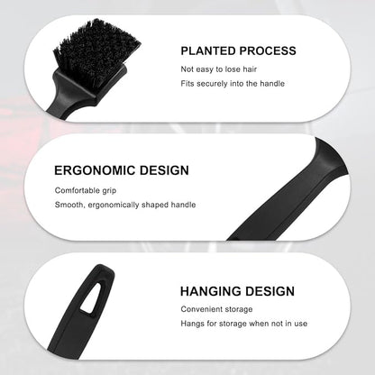 Car Carpet Cleaning Brush, 8.5-Inch Tire Cleaner Scrub Brushes with Stiff Bristles, Wheel Hub Scrub Brush Exterior Washing Supplies for Sedan SUV Truck, Car Accessories (Black)