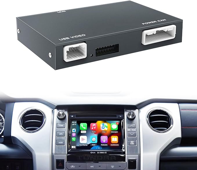 Carplay Adapter Wireless Carplay Retrofit Kit Decoder for Toyota Touch2 & Entune2.0 2014-2019 Fit for Tundra/4Runner/RAV4/Tacoma/Camry/Corolla/Avalon/Prius/CH-R/Sienna/Highlander