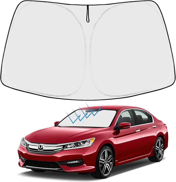 Proadsy 2026 Upgrade Front Windshield Sun Shade Foldable Sunshade Protector Custom Fit 2014-2017 Accord Sedan LX Sport EX EX-L Touring Accessories