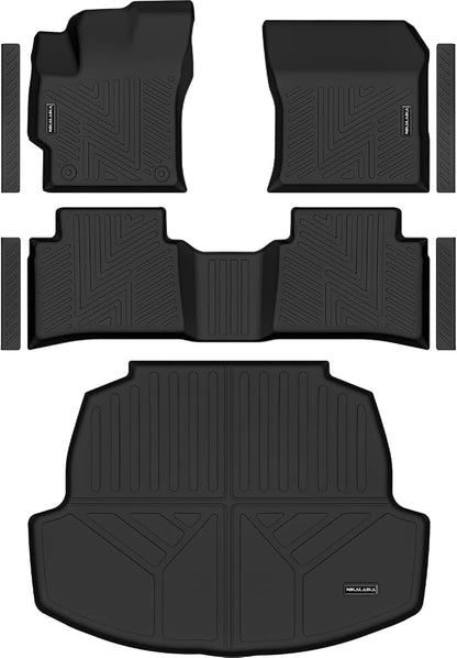Floor Mats & Cargo Liner for 2020-2024 2025 2026 Toyota Corolla/Corolla Hybrid Sedan (Not for Hatchback) All Weather Protection TPE Rubber Full Set Automotive Accessories, Black