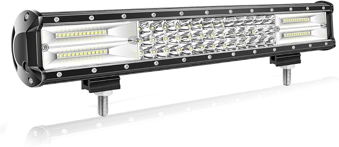 Willpower 18 Inch 252W Triple Row Flood Spot Combo Beam Led Bar Driving Boat Off Road Lights for Jeep SUV Truck ATVs (18 inch)