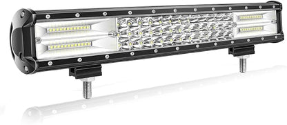 Willpower 18 Inch 252W Triple Row Flood Spot Combo Beam Led Bar Driving Boat Off Road Lights for Jeep SUV Truck ATVs (18 inch)