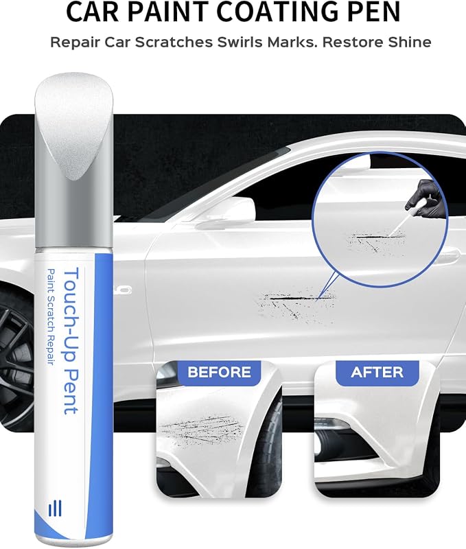 YZ/Z1/M6887 Oxford White Touch Up Paint Compatible with Ford Exact Match–Chips and Nicks Touch Up