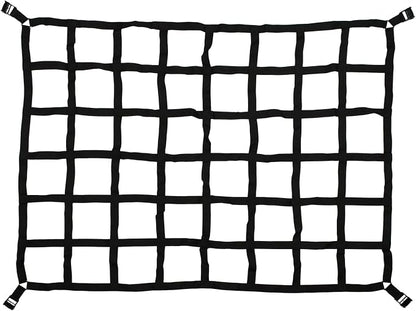 Heavy Duty 66" x 50" Truck Bed Cargo Net with Adjustable Cam Buckles & S-Hooks,5.5' x 4.17' Cargo Net with 1100LBS Capacity for Pickup Truck Bed Trailer SUV Jeeps