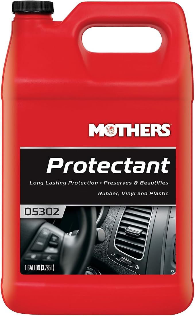 Mothers Protectant, 1 gal. – Long-Lasting UV Protection for Rubber, Vinyl & Plastic, Shields Dash, Trim, Bumpers & Tires from Fading, Cracking & Drying, Restores a Clean OEM Finish (05302)