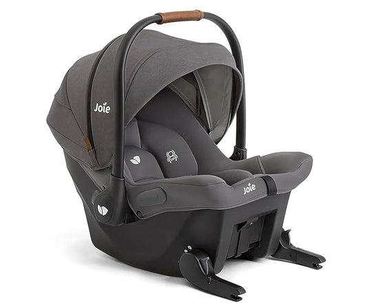 Joie Baby, Mint Latch Baseless Infant Car Seat – Lightweight, Built-in Rigid Lower Anchor Attachments and Side-Impact Protection – No Base Installation Required, Travel-Friendly Design (Thunder)