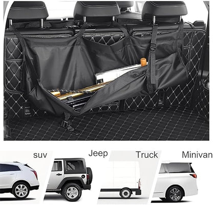 Car Trunk Organizer, Backseat Hanging Large Storage Bag with Adjustable Straps, Wear-Resistant Car Organizers and Storage, Trunk Organizer for SUV, Van, Jeep