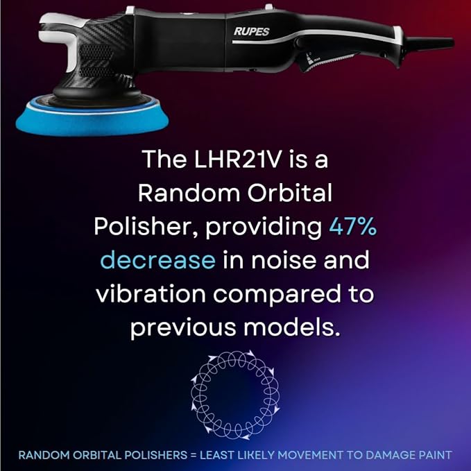 RUPES LHR21V Starter Kit for BigFoot Mark V Random Orbital Polisher - Additional Accessories Included - Reduced Noise & Vibrations - Enhanced Motor Efficiency - Provides Optimal Balance