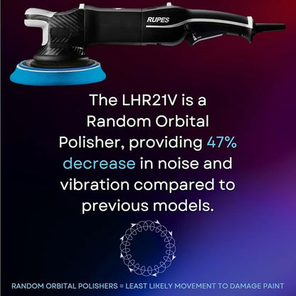 RUPES LHR21V Starter Kit for BigFoot Mark V Random Orbital Polisher - Additional Accessories Included - Reduced Noise & Vibrations - Enhanced Motor Efficiency - Provides Optimal Balance