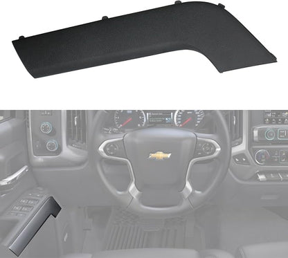 Door Armrest Cover Trim Front Left Driver Side Door Panel Arm Rest Bezel Black Compatible with 2014-2020 Chevrolet Chevy Silverado GMC Sierra Replaces 23291499 22824676