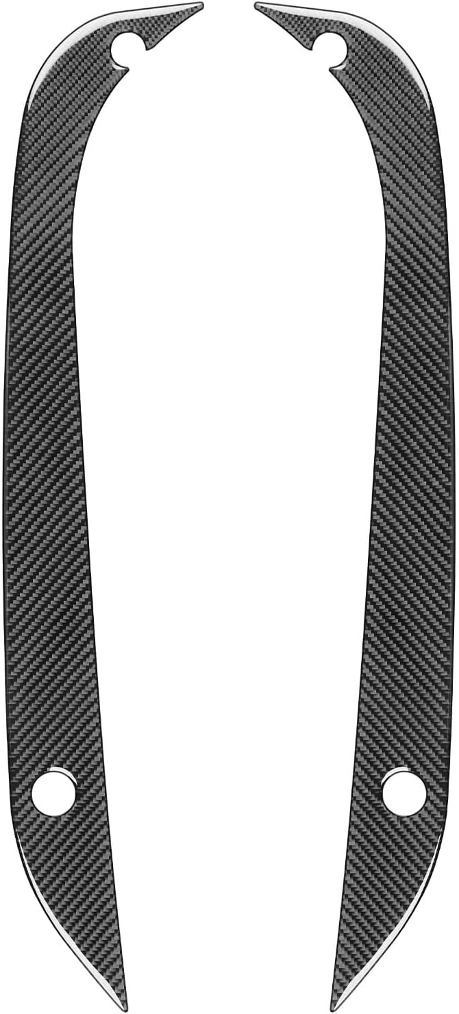 NVCNX Real Premium Carbon Fiber for Toyota Tundra 2022-2026 2023 2024 2025 Truck Pickup Car Rear Door Panel Strip Cover Interior Trim Accessories Thick Overlay Sticker Decal 2PCs not for Extended Cab