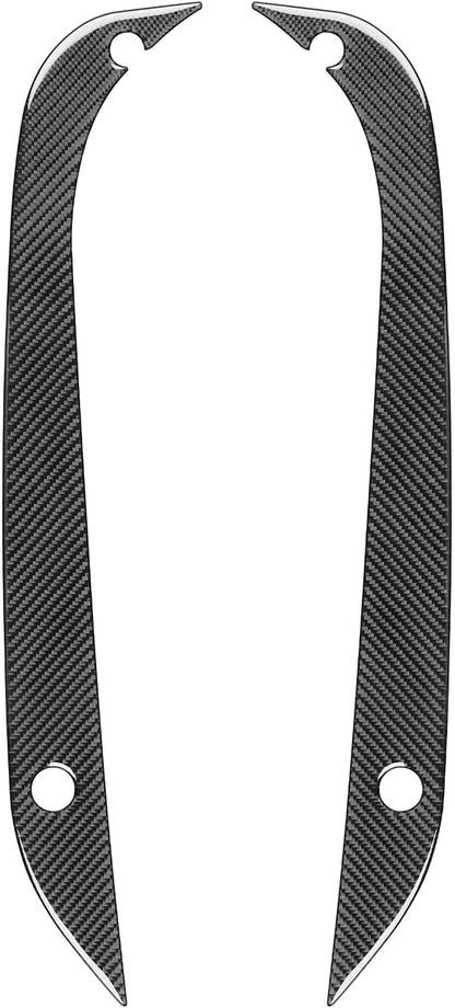 NVCNX Real Premium Carbon Fiber for Toyota Tundra 2022-2026 2023 2024 2025 Truck Pickup Car Rear Door Panel Strip Cover Interior Trim Accessories Thick Overlay Sticker Decal 2PCs not for Extended Cab