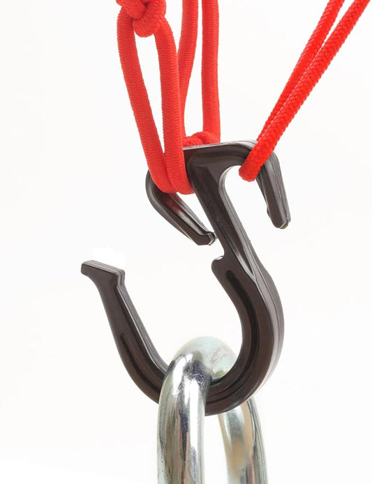 PowerTye 50151 Red 15inX15in Cargo Net featuring 6 Adjustable Hooks & Tight 2inx2in Mesh