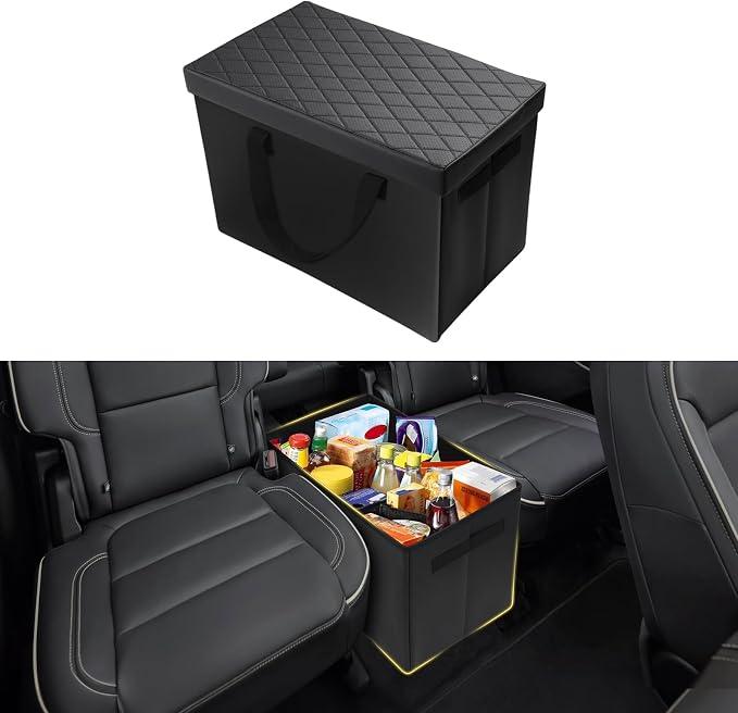 Mixsuper Liner Car Seat Organizer for Chevrolet Traverse 2018-2026, Console Organizer Backseat Box for Chevy Traverse, Dog Toy Box Storage Bin Kids Toys Baby Supplies Travel Accessories