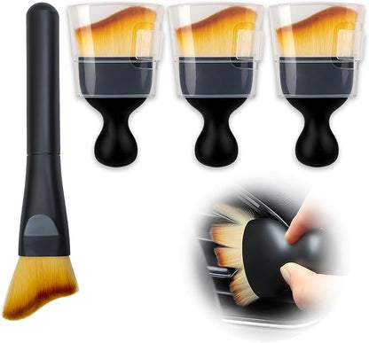 4PCS Car Interior Dust Brush,Soft Microfiber Bristles, Car Detailing Brush Cleaning Brush, Dust Brush Car Interior Cleaning Tool for Car Vents, Dashboards, and Home Use