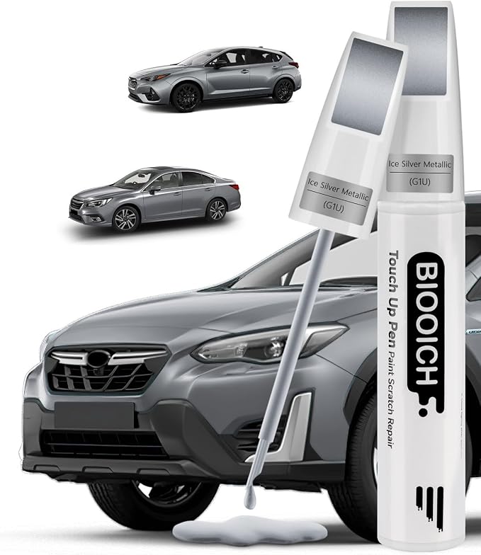 Touch Up Paint Pen Exact Color Match Car Chip and Scratch Repair (for Subaru, Ice Silver Metallic(G1U))