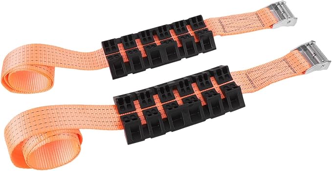 2PCS Tire Traction Straps for Snow & Mud - Emergency Tire Straps with Gloves for Trucks & SUVs