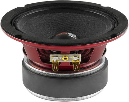 DS18 PRO-X5M Loudspeaker – 5.25" Midrange Speaker, Red Aluminum Bullet, 300W Max, 150W RMS, 4 Ohms - Premium Quality Audio Door Speakers for Car or Truck Stereo Sound System - 1 Speaker