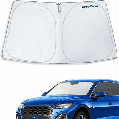 Goodyear Foldable Windshield Sunshade for Audi Q5 2018-2025, SUV car Accessories, Sunshade Cover, Sun Shade Car Windshield, Window Sun Blocker - GY008345
