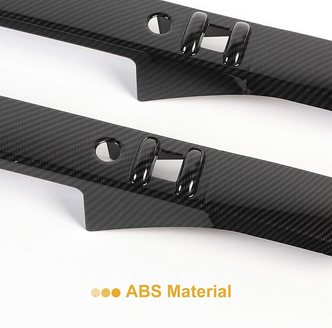 JeCar Car Inner Door Grab Handle Decor Frame Cover Trim for 2007-2010 Jeep Wrangler JKU 4-Door (Carbon Fiber Grain)