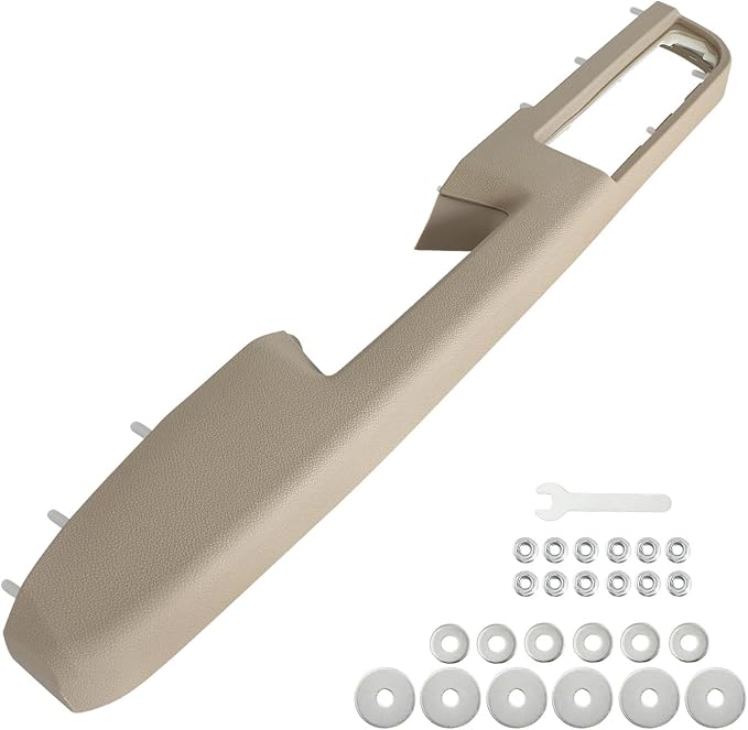 80995 Upgraded Door Armrest Repair Front Left Side Door Panel Handle Beige Compatible with 2010-2014 Chevy Chevrolet Silverado Suburban Avalanche Tahoe,GMC Sierra Yukon Replaces 84127282