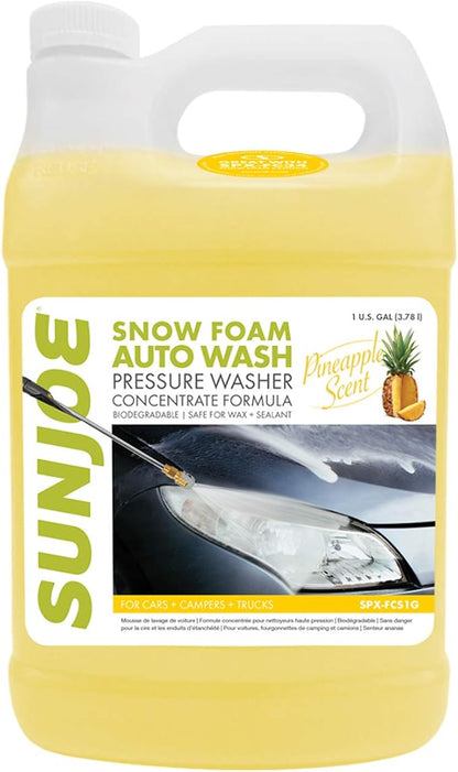Sun Joe SPX-FCS1G Snow-Foam Pressure Washer Car-Wash Soap, 1 Gallon, Pineapple Scent