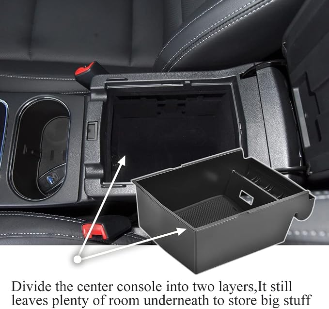 Center Console Organizer Compatible with Subaru Legacy Outback 2015 2016 2017 2018 2019 ABS Console Tray Armrest Storage Box Console Insert Organizer Glove Pallet