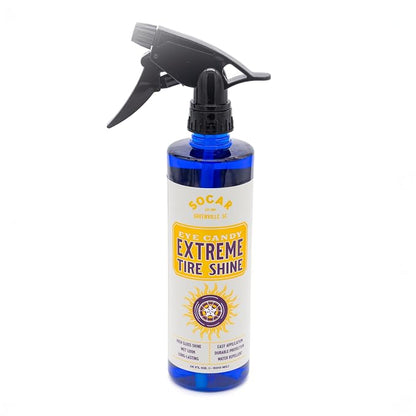 Socar Chemical Eye Candy Extreme Tire Shine, 16 oz Spray Bottle, High Gloss Tire Dressing, Professional Wet Tire Dressing, Water Repellant, Long Lasting