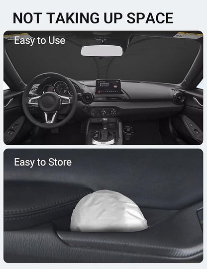 Proadsy 2026 Upgrade Front Windshield Sun Shade Foldable Sunshade Protector Custom Fit MX-5 Miata Convertible 2016-2026 MX5 Accessories