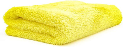 The Rag Company - Eagle Edgeless 350 (5-Pack) Professional Korean 70/30 Blend Super Plush Microfiber Detailing Towels, 350GSM, 16in x 16in, Yellow