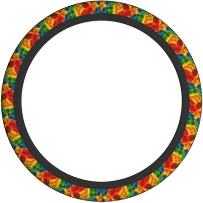 Building Blocks Steering Wheel Covers Non Slip Neoprene Universal 15 Inch Steering Wheel Protector Car Cover for Men Women