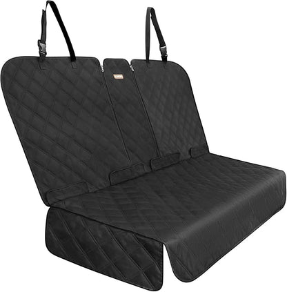 ALLANSING XL Back Seat Cover for Full‑Size Trucks Rear Bench, Zippered Center Armrest Opening, Heavy Duty 900D Waterproof Non‑Slip Car Seat Protector for Messy Kids & Drooling Dogs, Easy Clean (Black)