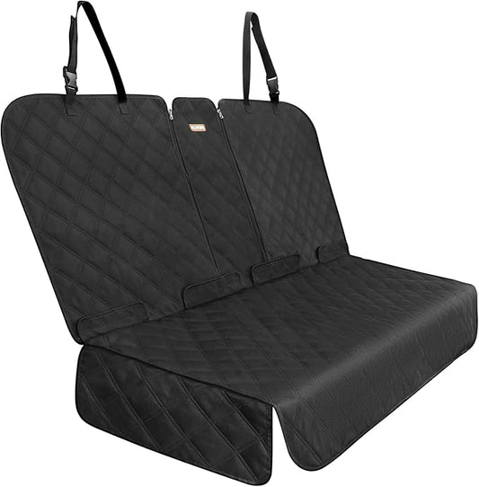 ALLANSING Back Seat Cover - 900D Oxford Waterproof Car Seat Protector, Fits Cars/SUVs/Trucks, Split Bench, Non-Slip, for Messy Kids & Drooling Dogs, Easy Clean(Black)