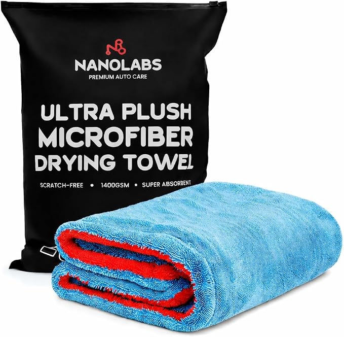Microfiber Car Drying Towel Extra Large 24x36 – 1400GSM Ultra Plush Dual Sided, Scratch Free Streak Free Absorbent Car Wash Towel for Cars Trucks SUVs