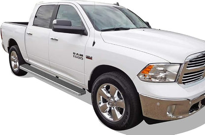 APS (Silver 6in Wheel to Wheel 304 Stainless Steel) Running Boards Side Bars Side Steps Compatible with Ram 1500 2009-2018 Crew Cab 5.5ft Short Bed & Ram 2500 3500 2010-2026