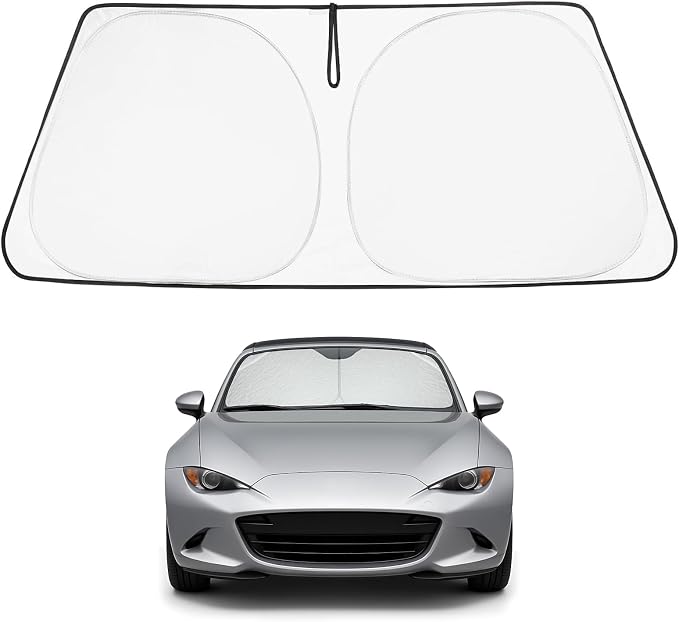 Proadsy 2026 Upgrade Front Windshield Sun Shade Foldable Sunshade Protector Custom Fit MX-5 Miata Convertible 2016-2026 MX5 Accessories