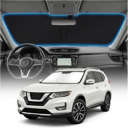 for Nissan Rogue Sun Shade Windshield Cover - Custom Fit Rogue Accessories 2014-2020 Sunshade Foldable UV Protection & Heat Shield Sun Visor Accessories