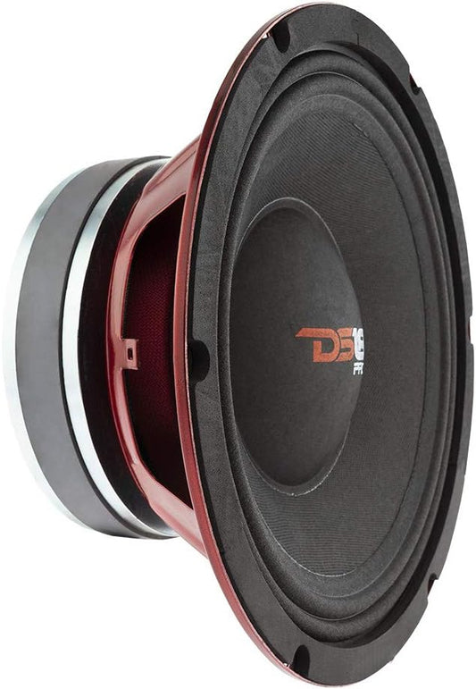 DS18 PRO-X10MBASS Loudspeaker - 10", Midbass, Red Steel Basket, 800W Max, 400W RMS, 8 Ohms - Premium Quality Audio Door Speakers for Car or Truck Stereo Sound System (1 Speaker),Classic