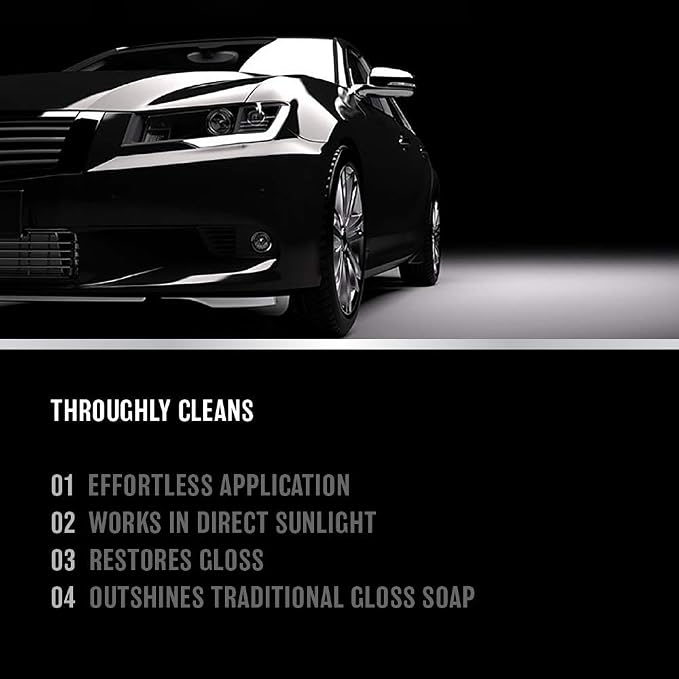 Car Wash & Gloss Soap - Car Wash Soap Shampoo for Bucket Washing or Foam Cannon Hand Wash - Car Detailing Products, Cleaning Supplies and Auto Care Accessories